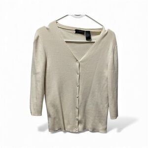 Liz Claiborne Cream Women's Cardigan Y2K, L